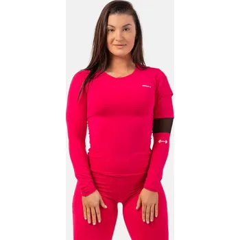 NEBBIA Funkční tričko Smart Pocket s dlouhým rukávem růžová M