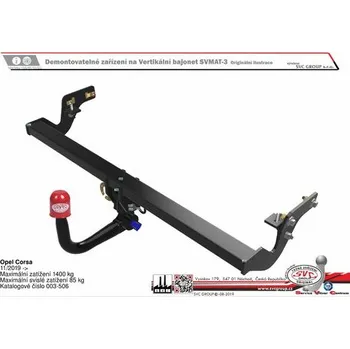Tažné zařízení Tažné zařízení Opel Corsa 11/2019-> SV 003-506, SVC GROUP