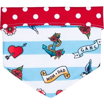 Obleček pro psa Oboustranný šátek Pawsome gang "Tattoo" Velikost: S