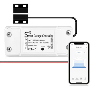Sada domovního alarmu Tuya Wifi spínač inteligentních garážových vrat, bezdrátové dálkové ovládání, časování, inteligentní garážový otvírač 220V