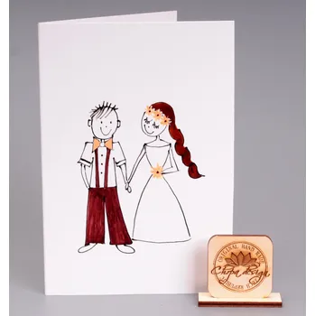 Přání svatební, věneček s copem