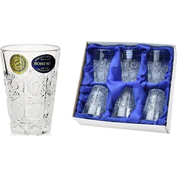 Sklenice Bohemia Crystal Broušené sklenice Royal na likér, lihoviny panák rovný 40ml 6 ks. Brus klasik 500 PK.