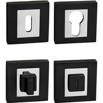 MPK - ROZETA - HR rozety PZ BS/OC - Černá matná / chrom lesklý