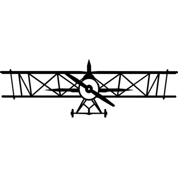 Nástěnná kovová dekorace AIRPLANE černá