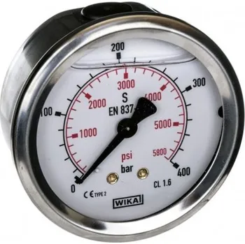 Manometr Fi 63 Bsp 1/4" zadní Rozsah 0-400 Bar Wika Wika 20579
