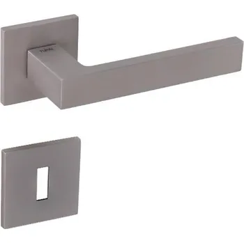 Dveřní kování TI - SQUARE - HR 2275Q 5S rozety WC, klika/klika NP - Nikl perla (142)