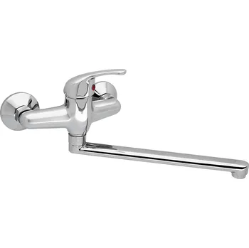 Vodovodní baterie Slovarm - EA.3511.A30-150 - Baterie dřezová nástěnná, ramínko ploché, L 300 mm, rozteč 150 mm - 480213