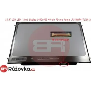 Náhradní displej pro notebook APPLE LCD LED (slim) display 15.4" 1440x900 40-pin PD pro Apple LP154WP4(TL)(A1)