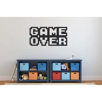 Samolepící dekorace Lepy.cz Samolepka na zeď Game over Velikost (šířka x výška): 40x20cm, Barevná varianta: Světle růžová