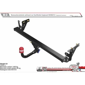 Tažné zařízení Tažné zařízení Citroën C4 01/2021-> SV 003-513, SVC GROUP