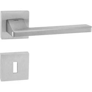 Dveřní kování TI - JUNIOR - HR 4140Q rozety WC, klika/klika OCS - Chrom broušený (96)