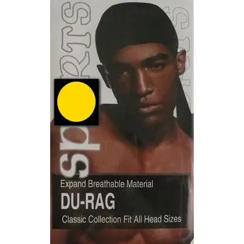 Blingstar DURAG Šátek dvoubarevný - Černá /Žlutá - 1849