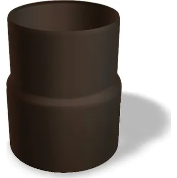 okap PREFA hrdlový spoj hliníkový Ø 100 mm, Oříšková P10 RAL 8019