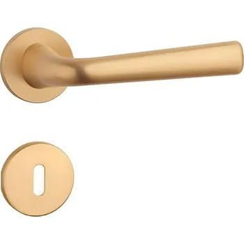 Dveřní kování AS - TULIPA - R 7S rozety BB, klika/klika OLS - Mosaz broušená