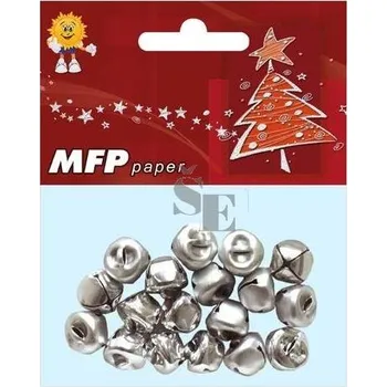 Bytová dekorace Rolničky stříbrné 18ks 1,5cm 8885403