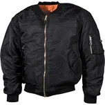 Bunda Bomber MA1 černá MFH 03552A (Letecká pilotní bunda bomber MA-1)