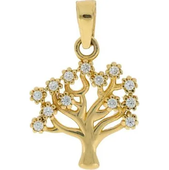 Přívěsek Strom života s čirými zirkony