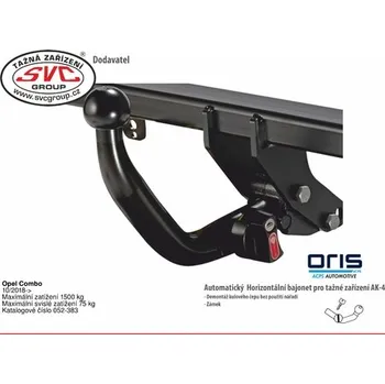 Tažné zařízení Tažné zařízení Opel Combo L2 Prodloužené 10/2018-> BS 052-383 od SVC GROUP