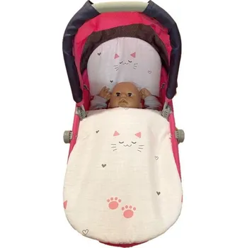 Doplněk pro panenku Peřinky do kočárku pro panenky Kočičky bílá 27x40 cm / 25x20 cm