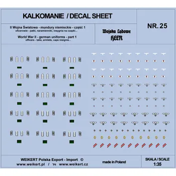 Plastikový model Weikert decals 1/35 German Uniforms WWII - HEER (part 1)