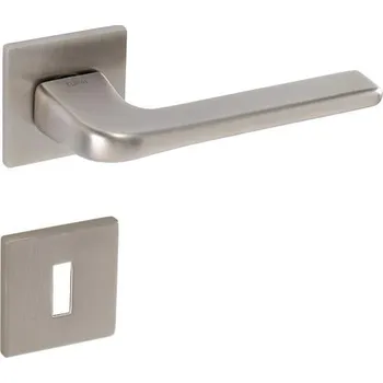 Dveřní kování TI - DARA - HR 4007Q 5S bez spodní rozety, klika/klika ONS PVD - Nikl broušený PVD (163)