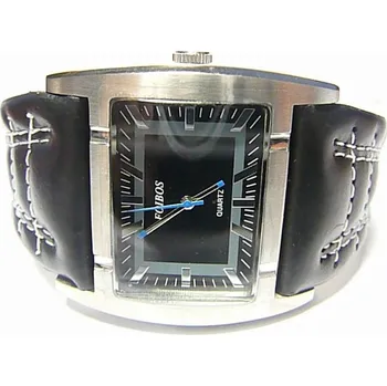 Hodinky Foibos Mohutné moderní obrovské hranaté dámské hodinky Foibos CK1881 s černým páskem (Foibos Mohutné moderní obrovské hranaté dámské hodinky Foibos CK1881 s černým páskem)