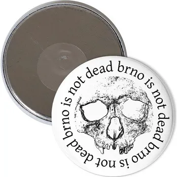 Pánské tričko Magnet s potiskem Brno is not dead - magnet white