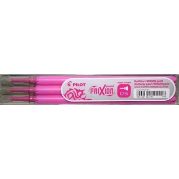 Sada 3 ks náplní Pilot FriXion Point, tenký jehličkový hrot - růžová