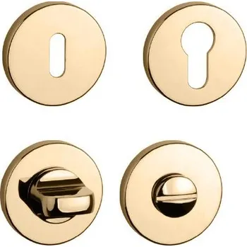 Dveřní kování AS - ROZETA - R 7S rozety WC OLV - Mosaz leštěná lakovaná