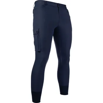 Jezdecké kalhoty HKM Rajtky Cargo HKM, s gripem na kolenou, pánské, deep blue 54