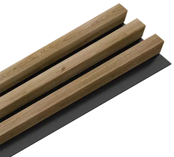 Obklad Stegu Wood Collection Linea Slim 3 dub/černý 2650 x 150 mm