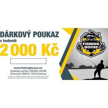 Dárkový potravinový koš Fishing House Dárkový poukaz 2000 Kč Varianta: Tištěný