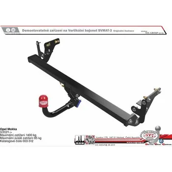 Tažné zařízení Tažné zařízení Opel Mokka 03/2021-> SV 003-512, SVC GROUP