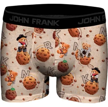 Boxerky Pánské boxerky John Frank JFBD348 Sv. hnědá L