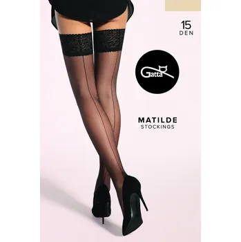 Dámské punčochy Samodržící punčochy Matilde nero 3-4