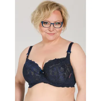 Dámská erotická podprsenka Dámská podprsenka Ewa Michalak BM Bibi 80 J Tm. modrá
