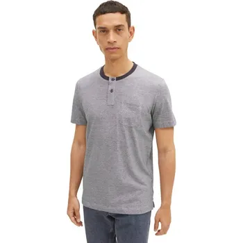 Pánské tričko TOM TAILOR PÁNSKÉ HENLEY TRIKO S KAPSIČKOU-NAVY L