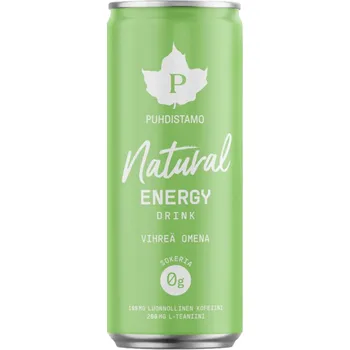 Energetický nápoj Puhdistamo Natural Energy Drink 330ml - rhuby