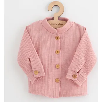 Kojenecká mušelínová košile New Baby Soft dress růžová, vel. 56 (0-3m)
