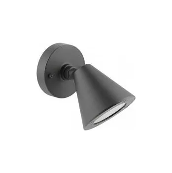 Nástěnné svítidlo GTV Zahradní svítidlo LUSTINO-D, GU10, MAX. 20 W, IP44, AC 220–240 V, 50–60 Hz, nástěnné dolní, grafit