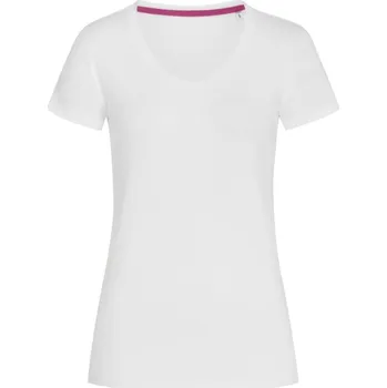 Dámské tričko Stedman Dámské strečové tričko s výstřihem do V - Claire Barva: Bílá, Velikost: XXL