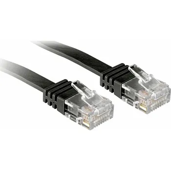 Počítač Lindy Patchcord Flat, Cat6, 2M, Black (47522)