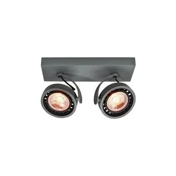 GTV Stropní svítidlo Wally, 4304, AC 220–240 V, 50/60 Hz, IP 20, 2*Gu10, ES111, dvojité, grafitové