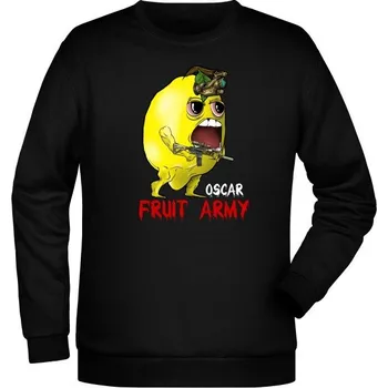 Pánská mikina Mikina Oscar - Fruit army - černá