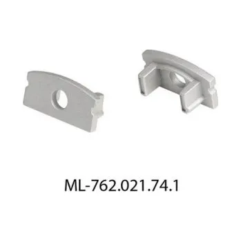 Stavební profil Koncovka LED profilu PH2 s otvorem stříbrná McLED ML-762.021.74.1