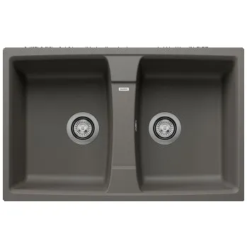 Granitový dřez Blanco LEXA 8 InFino Silgranit šedá vulkán oboustranný bez excentru - 527281 + ZÁRUKA 3 ROKY ZDARMA