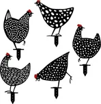 ASIR Chickens 29783601 černé