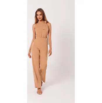 Dámský kostýmek Elegantní overal MOE M746 hnědý EU velikost: M