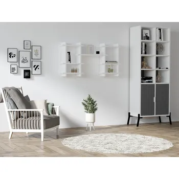 police ASIR Nástěnná police TEFO bílá