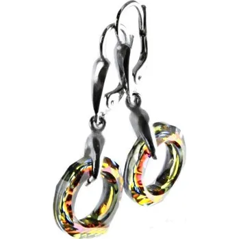 Náušnice Stříbrné náušnice Swarovski krystal cosmic ring volcano - NK1313 (Stříbrné náušnice Swarovski)